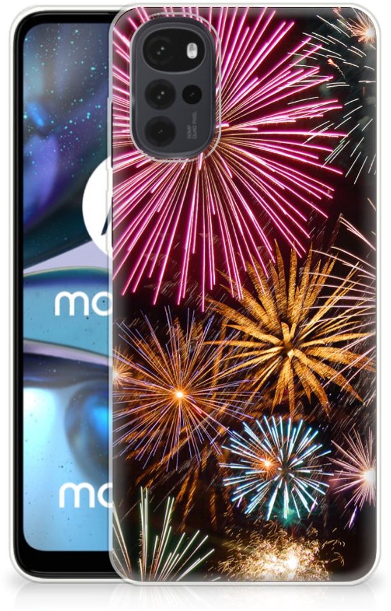 Motorola Moto G22 Silicone Back Cover Vuurwerk
