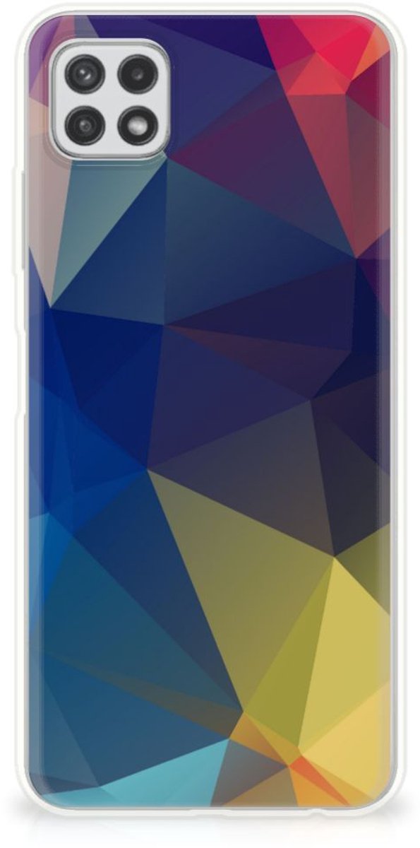Samsung Galaxy A22 5G TPU Hoesje Polygon Dark