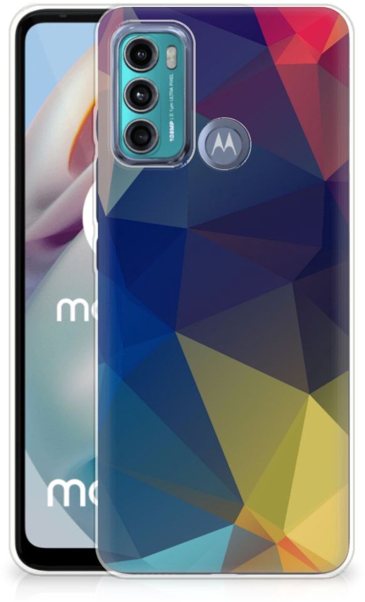 Motorola Moto G60 TPU Hoesje Polygon Dark