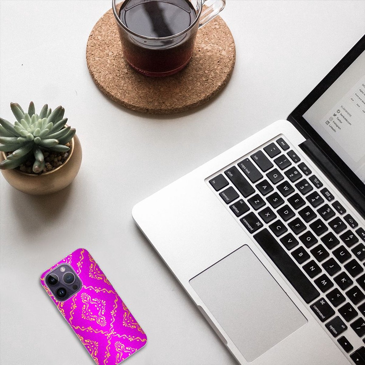 Siliconen Hoesje Apple iPhone 14 Pro Barok Roze