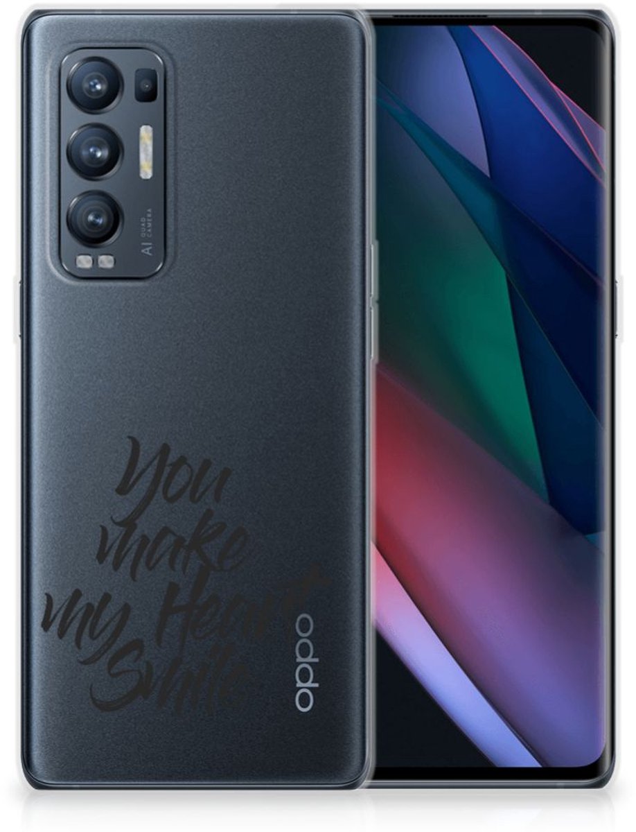 OPPO Find X3 Neo Siliconen hoesje met naam Heart Smile