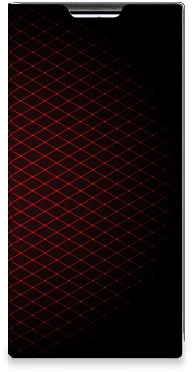Samsung Galaxy S22 Ultra Hoesje met Magneet Geruit Rood