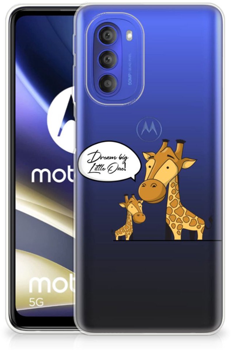 Motorola Moto G51 5G Telefoonhoesje met Naam Giraffe