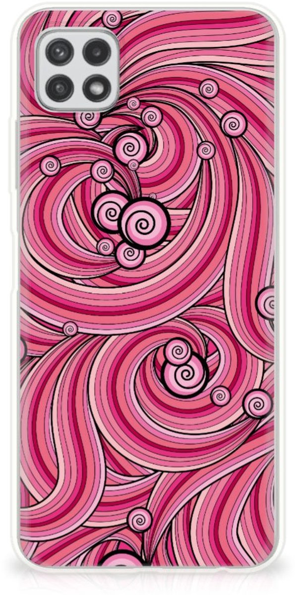 Samsung Galaxy A22 5G Hoesje maken Swirl Pink