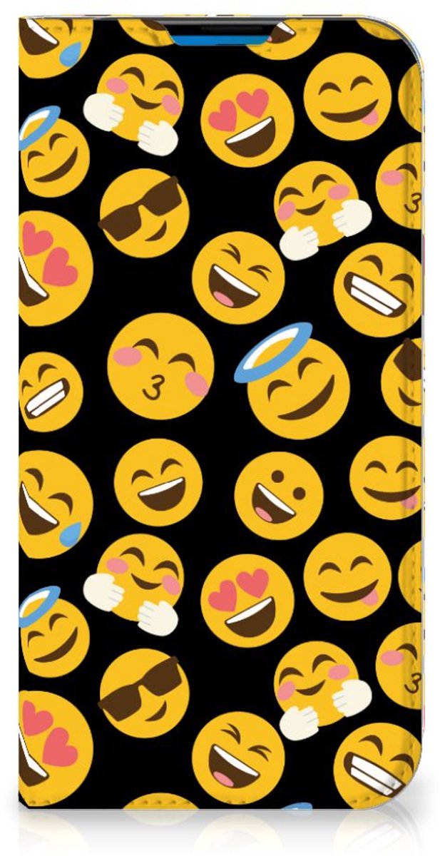 Book Case voor iPhone 14 Pro Max Hoesje met Magneet Emoji