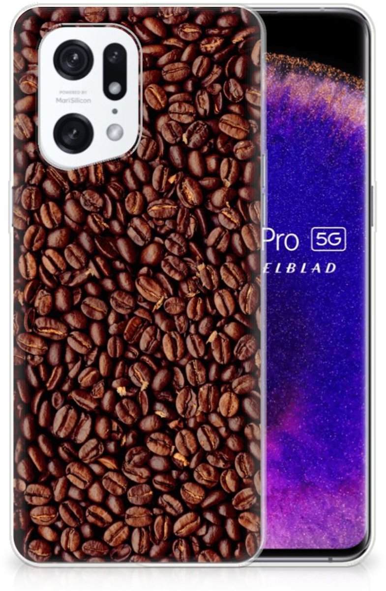 TPU Hoesje voor OPPO Find X5 Pro Siliconen Case Koffiebonen