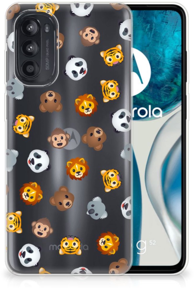 TPU bumper voor Motorola Moto G52/G82 Dieren Emojis