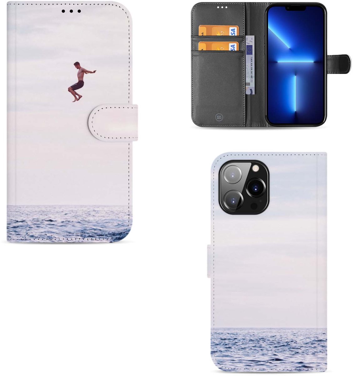 Book Case voor Zelf Hoesje Ontwerpen iPhone 13 Pro