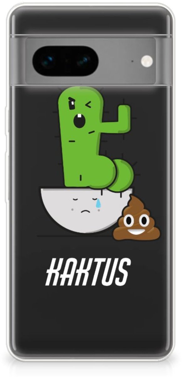 Google Pixel 7 Telefoonhoesje met Naam Cactus Poo
