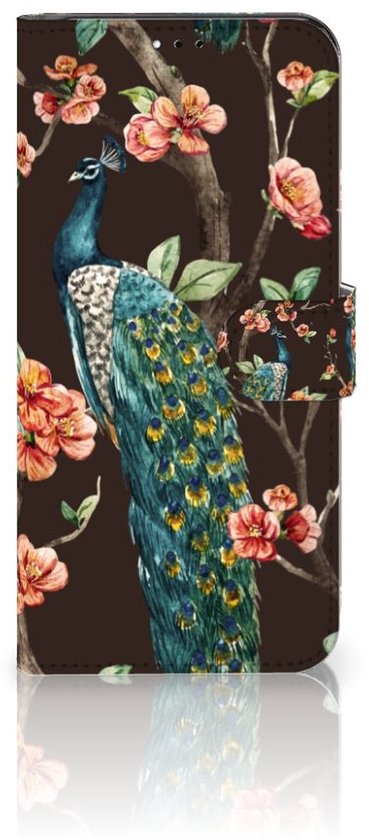 Coque Samsung Galaxy A23 Bumper Housse Etui de Protection Compatible avec Peacock Avec Des Fleurs