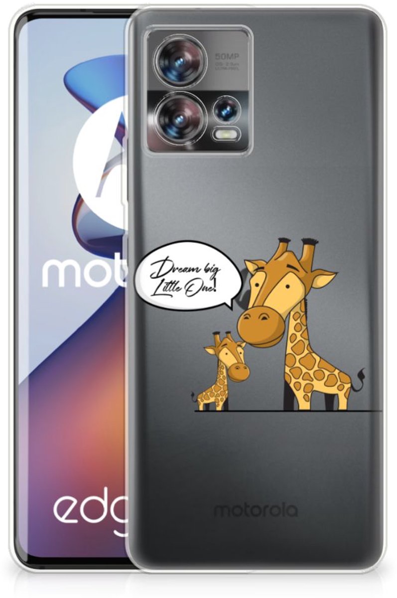 Motorola Edge 30 Fusion Telefoonhoesje met Naam Giraffe