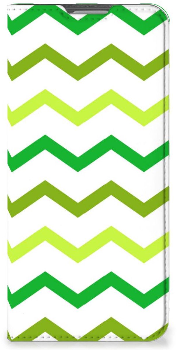 OPPO Reno8 Lite Hoesje met Magneet Zigzag Groen