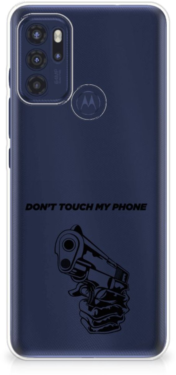 Motorola Moto G60s Silicone-hoesje Gun Don't Touch My Phone