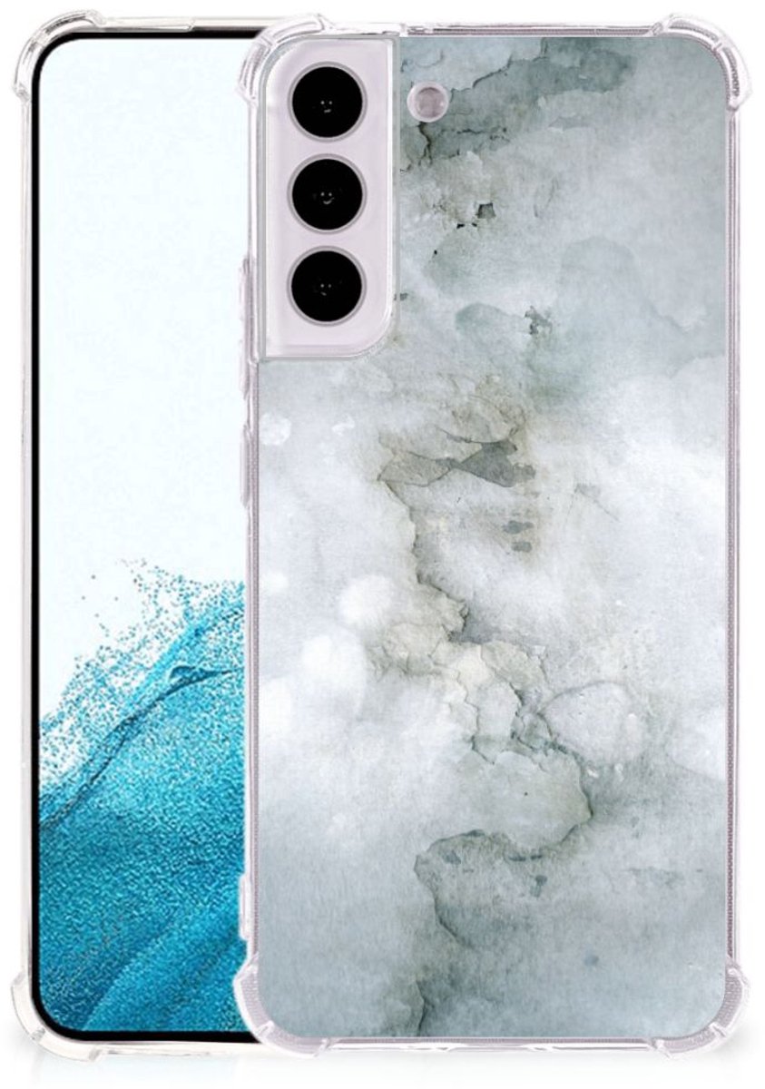TPU Case Anti-Shock voor Back Cover Samsung Galaxy S22 Plus Painting Grey