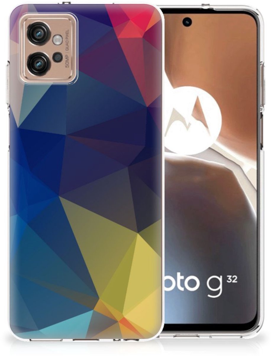 Motorola Moto G32 TPU Hoesje Polygon Dark