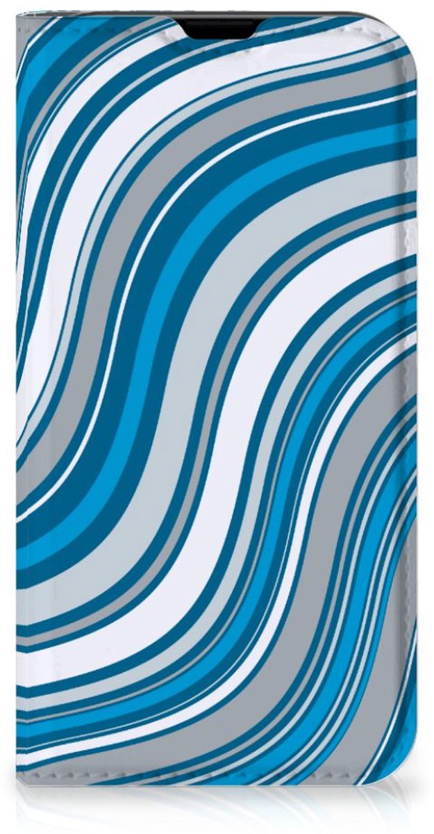 iPhone 13 Mini Hoesje met Magneet Waves Blue