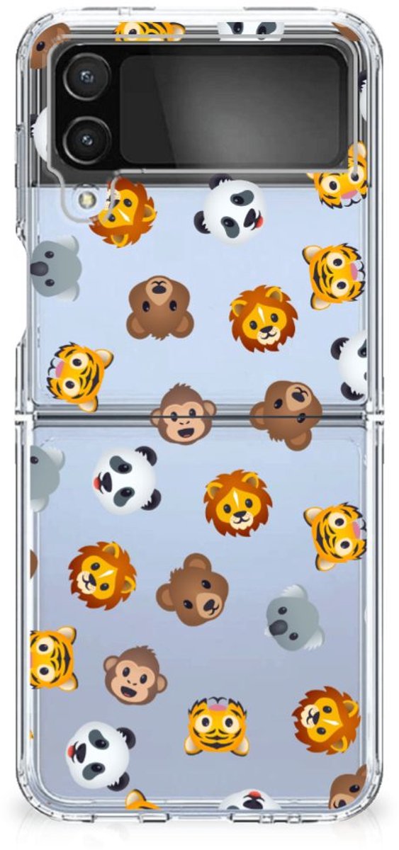 TPU bumper voor Samsung Galaxy Z Flip 4 Dieren Emojis