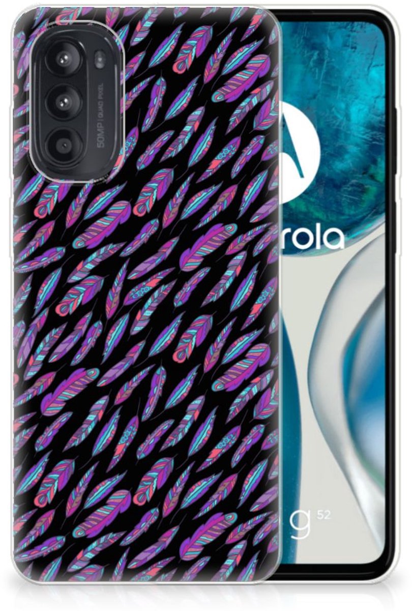 Motorola Moto G52/G82 TPU bumper Feathers Color