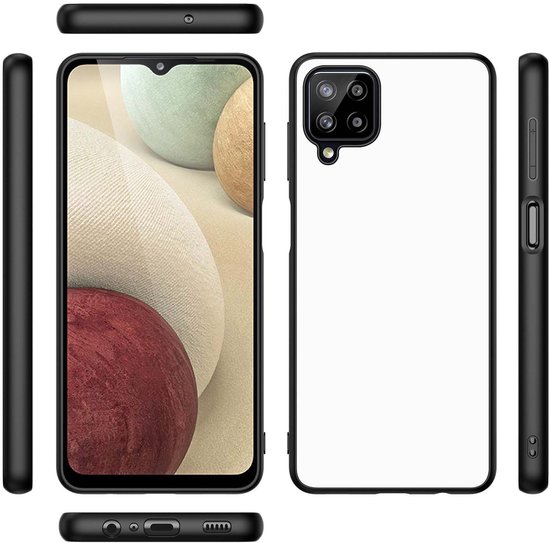 Coque Arrière Samsung Galaxy A12 Zwart/ Blanc