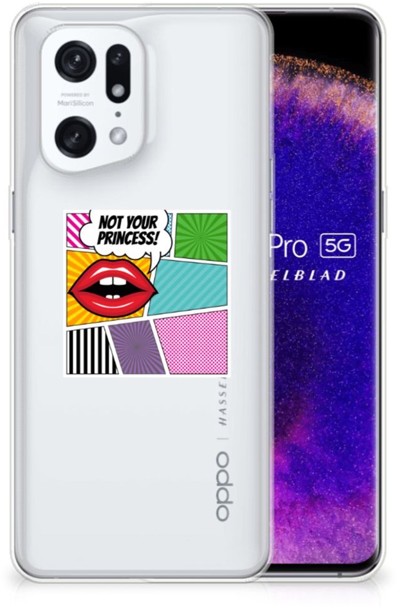 OPPO Find X5 Pro Silicone Back Cover Popart Princess