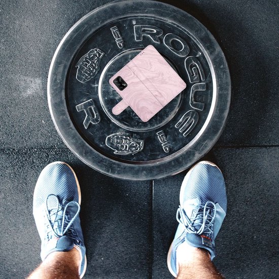 Etui pour téléphone portable OPPO A74 4G Etui à rabat Marbré Pink