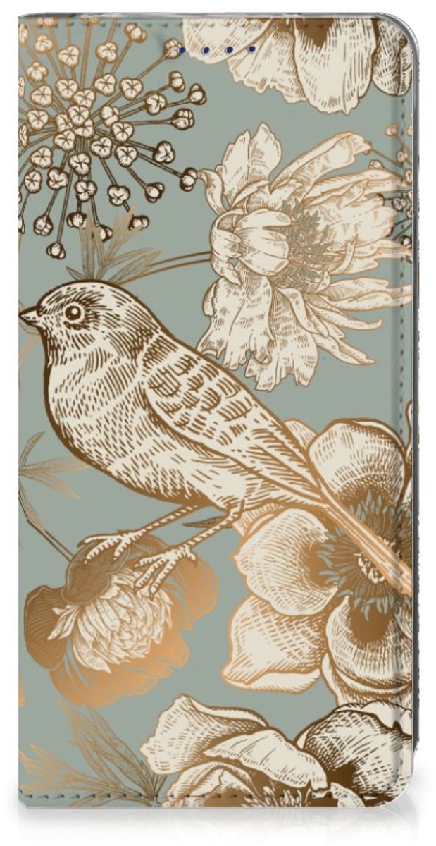 Smart Cover voor Samsung Galaxy S10e Vintage Bird Flowers