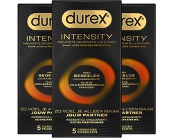 Durex Condooms Intensity 5st - 3 Stuks - Voordeelverpakking