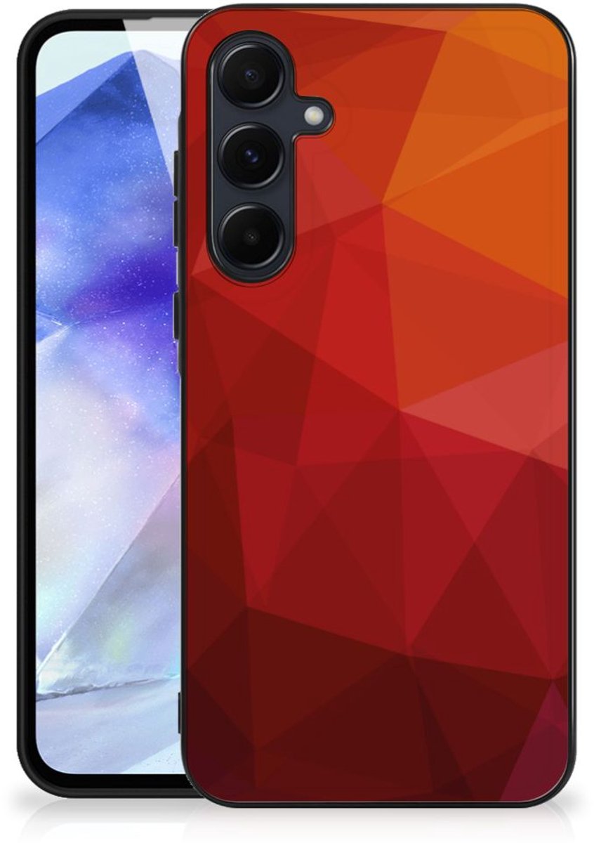 Backcover voor Samsung Galaxy A55 Polygon Red