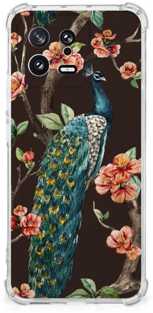 Xiaomi 13 Case Anti-shock Pauw met Bloemen