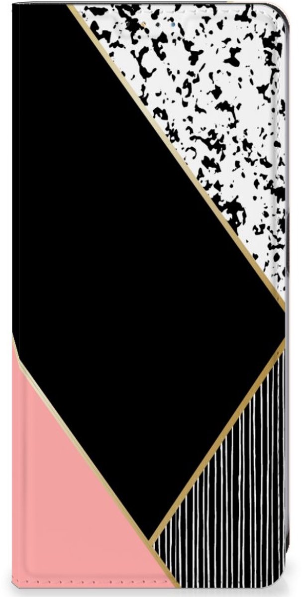 OnePlus Nord CE 3 Lite Stand Case Zwart Roze Vormen