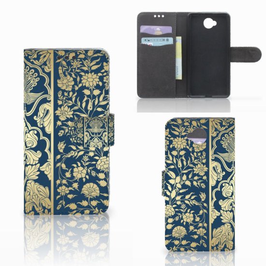Portefeuille Livre Microsoft Lumia 650 Coque Téléphone Fleurs D'Or
