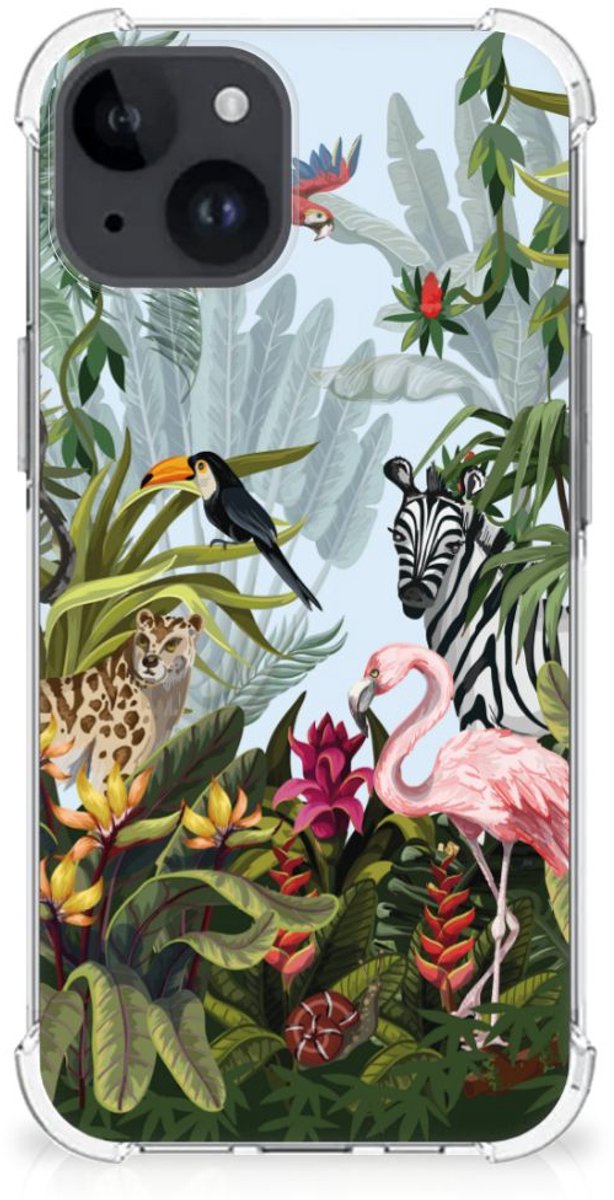 Case Anti-shock voor iPhone 15 Plus Jungle