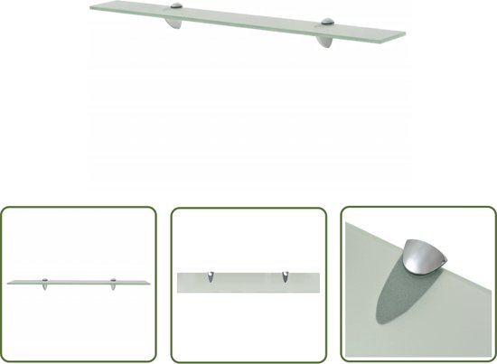Etagère flottante en verre The Living Store - 70 x 10 cm - verre dépoli - épaisseur 8 mm - capacité de charge 10 kg