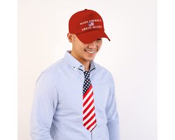 Bellatio Decorations Amerikaanse president Trump verkleed set - Make America Great again - pet en stropdas