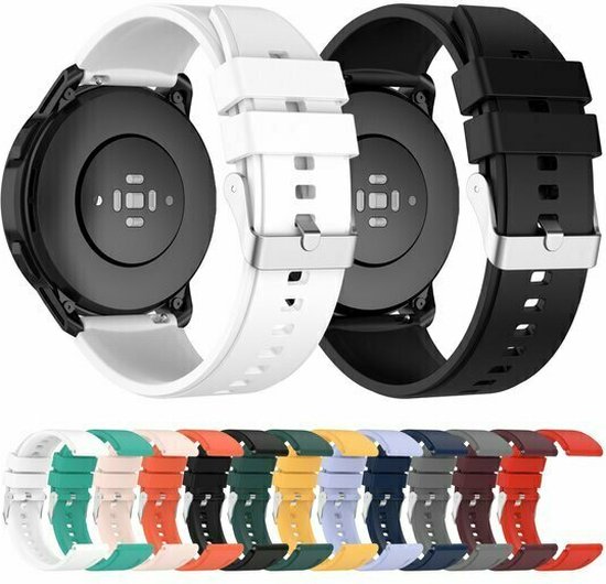 By Qubix 22 mm - Bracelet sport en Siliconen - Rouge vin - Huawei Watch GT 2 - GT 3 - GT 4 (46 mm) - Huawei Watch GT 2 Pro - GT 3 Pro (46 mm)