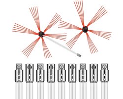 Schoorsteenveegset Deluxe - Schoorsteenreiniger - Borstel - 10 meter veegkit