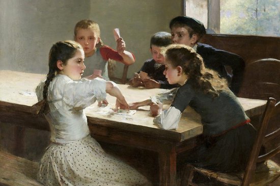 Hugo Salmson - Children Playing Cards - Kinderen die kaarten spelen - 2 ...