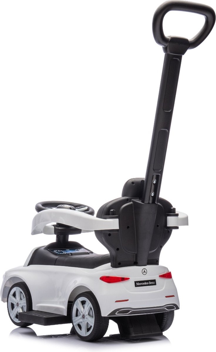 Eco Toys Wit Mercedes Benz Loopauto met Duwstang — afbeelding 4