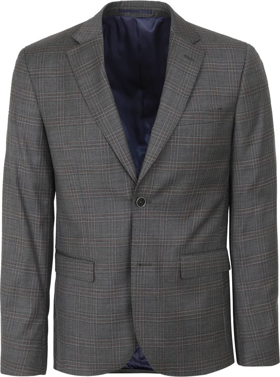 Convient - Costume Toulon Check Grijs Marron - Taille 50 - Coupe slim