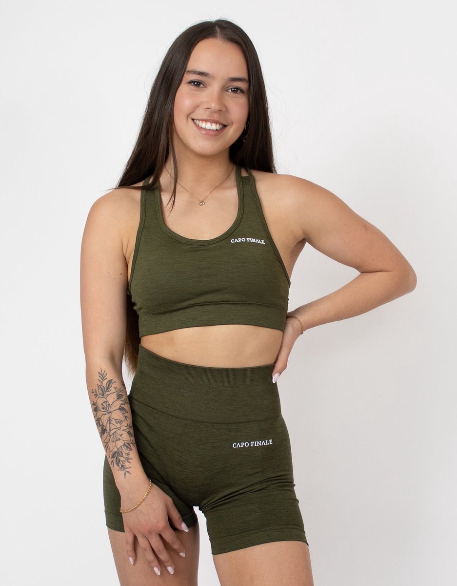 Eternity Sportbra | CAPO FINALE - Sportbra's | XL | Kleur Groen | Sportkleding | Activewear | Gymkleding | Fitnesskleding | Sportoutfit | Fitness | Hardlopen | Crossfit | Yoga | Pilates | Krachttraining