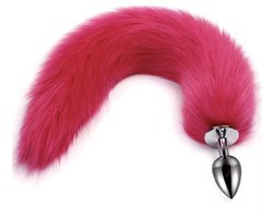 CHPN - Buttplug - Buttplug met staart - Vossenstaart -Roze - Anaal - Plug - Sexspeeltje - Sextoy - Pluche buttplug - Erotiek