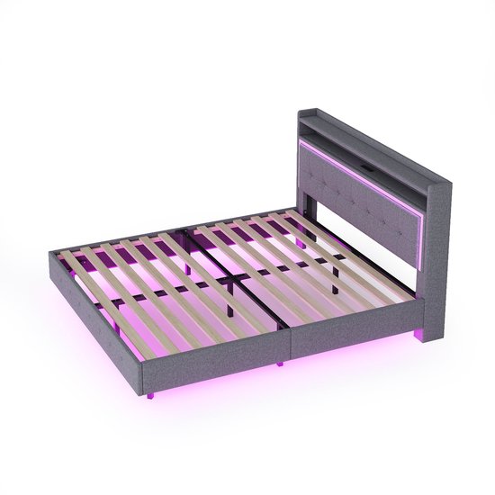 Moderne U-vormige Bank Met LED-verlichting En USB-C-aansluiting, Luxe 4 Zitsbank Van Fluweel
