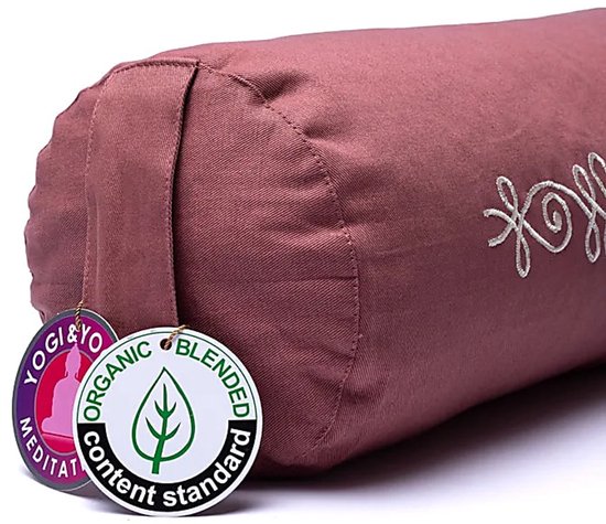 Bolster oudroze lotus biokatoen (OCS) van Yogi & Yogini — afbeelding 3