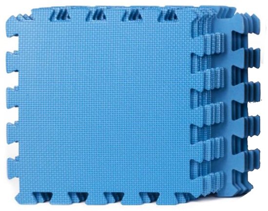 Puzzelmat van Foam – 30x30cm 9 Delig – Vlo – Speelmat voor Baby’s en Kinderen – Blauw