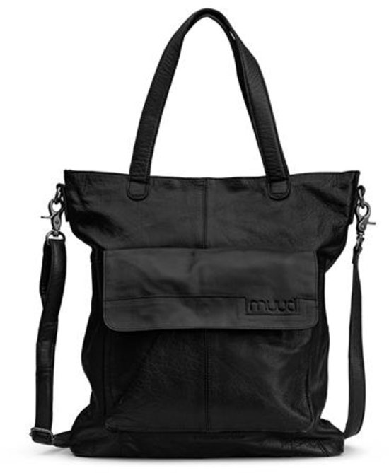 Lederen tas Arendal zwart - MUUD