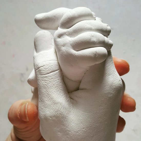 Handen beeld - Gips Handen - 3D - Basis Pakket bestaat uit 150 gram Casting Mix Poeder & 500 gram Gips - Bodycasting - Extensso® - Gipsafdruk - Alginaat - Afdruk - Gips Hand - Een herinnering - Hobby Pakket - Bodycasting van Extensso® — afbeelding 4