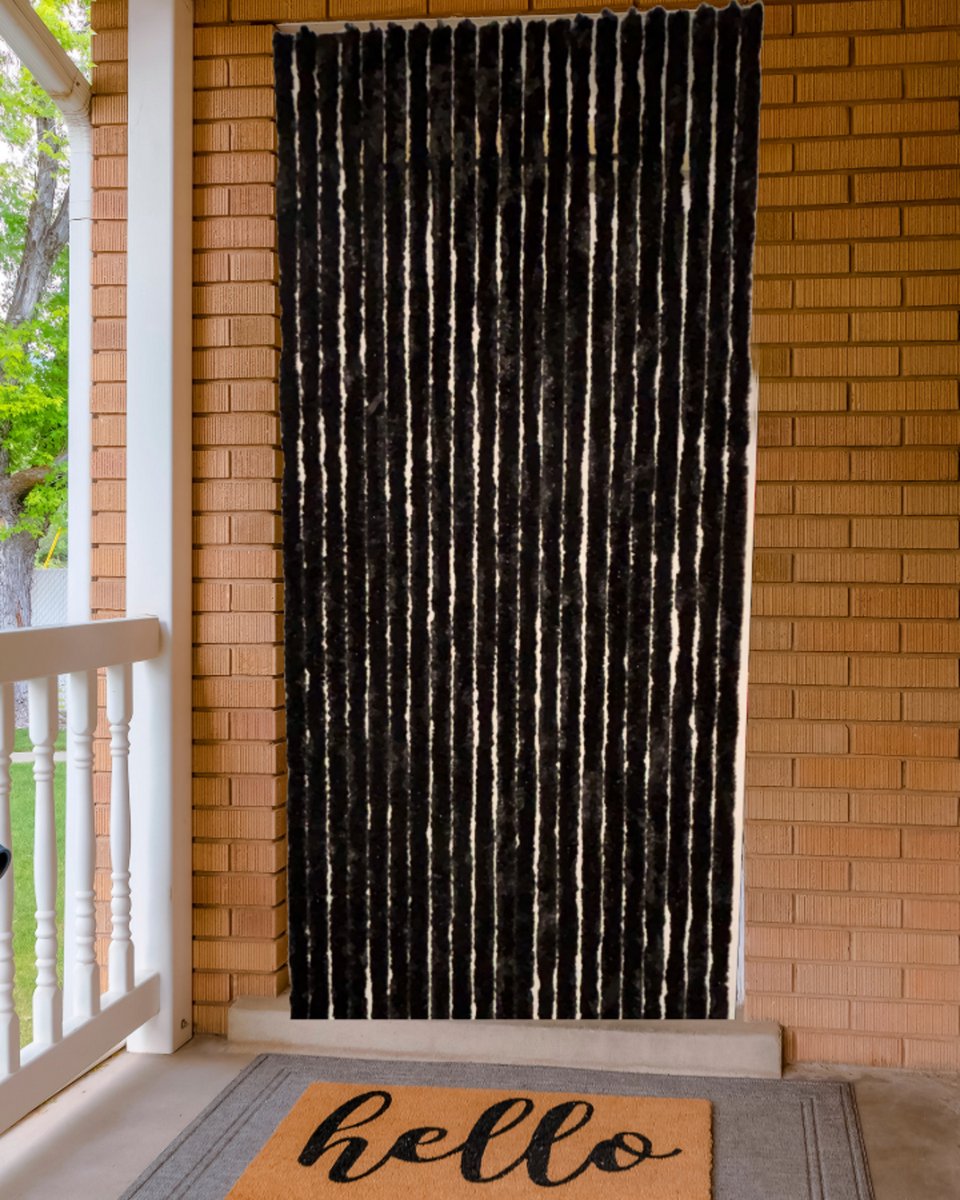 Vliegengordijn Kattenstaart - Zwart 100 x 230 cm