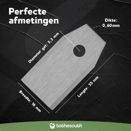 To the South® Robotmaaier Mesjes staal geschikt voor Yard Force X100i - 60 stuks van To the South — afbeelding 3