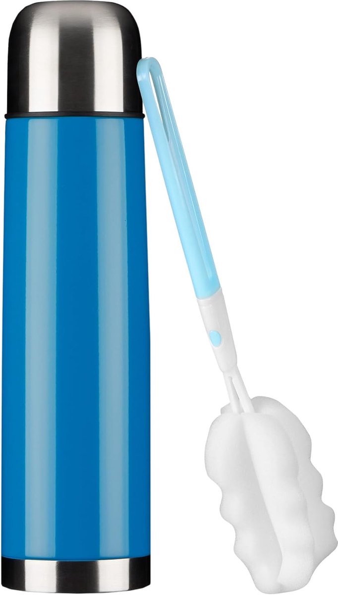 Goodivery ® Thermosfles, 1 l, dichte draaisluiting, gekleurd, incl. mes