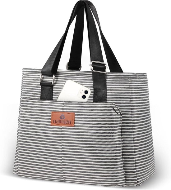 Lunchtas dames - Koeltas werk dames - 12L - Strepen - Waterdicht materiaal van Luxe Lunchtassen — afbeelding 2
